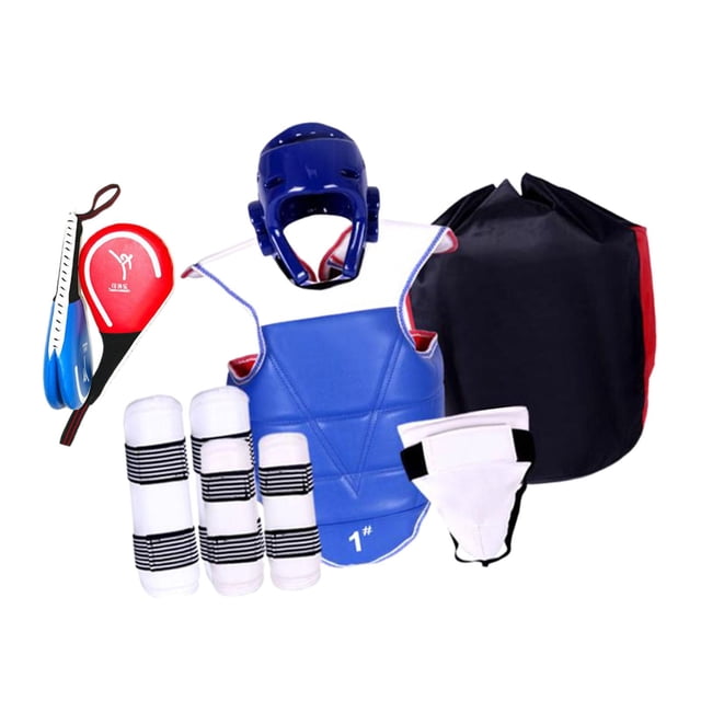 Equipo de protección para Taekwondo, protección completa ajustable para adultos y niños, engrosado con protectores de piernas y brazos para Sanda Muay 150 cm