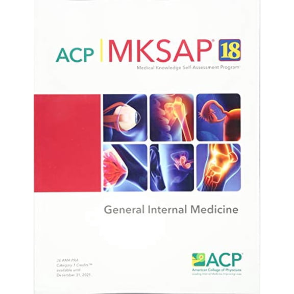 Pre-Owned MKSAP (R) 18 General Internal Medicine, 9781938245558, 1938245555, Paperback,