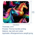 thumbnail image 5 of Unicorn Printed Gaming Mousepad Desk Pad, Square 8.3x9.8 Inch Non-Slip Rubber Bottom Mouse Mat for Office and Gaming, 5 of 6