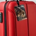 thumbnail image 5 of Golden Retriever Dog Steampunk Faux Leather Travel Luggage Tag, 5 of 7