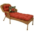thumbnail image 4 of 74-inch by 19-inch U-Shaped Outdoor Tufted Chaise Lounge Cushion - Cinnamon, 4 of 5
