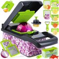 thumbnail image 1 of Cortador de verduras multifuncional, rebanador de patatas para el hogar, rallador de rábano, rebanador de cocina, herramientas para frutas y verduras SMTX, 1 of 5