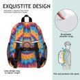 thumbnail image 5 of Red and Orange Tie Dye Pattern Backpack for School, Cute School Bag with Adjustable Shoulder Straps and Padded Back, 15"x11.42"x5.5", 5 of 5
