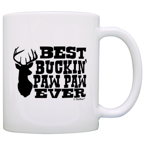 ThisWear Hunter Grandpa Gifts Best Buckin Paw Paw Ever Buck Hunter Mug Hunting Coffee Mug