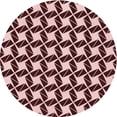 thumbnail image 1 of Ahgly Company Indoor Round Patterned Flamingo Pink Area Rugs, 4' Round, 1 of 1