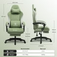 thumbnail image 6 of GTPLAYER Ergonomic High Back Pocket Spring Cushion Gaming Chair with Footrest & Linkage Armrests, Green, 6 of 8