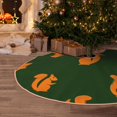 thumbnail image 5 of Daiia Bold Squirrel Silhouettes Drawing Merry Christmas Tree Skirt , Xmas Large Lace-up Tree Skirt, Santa Snowflakes Rustic Home Decorations New Year Party Farmhouse Decor-30", 5 of 6