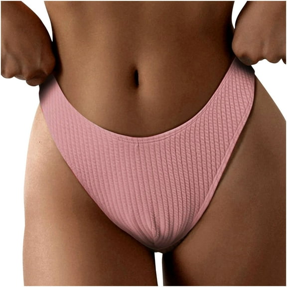 Bigersell Thermal Underwear for Women Clearance Women's Cotton Underwear Cheeky Panty Style P-1853 Nylon Period Panties Ladies Thongs Briefs Mid Waist Women Cheeky Panties Pink L