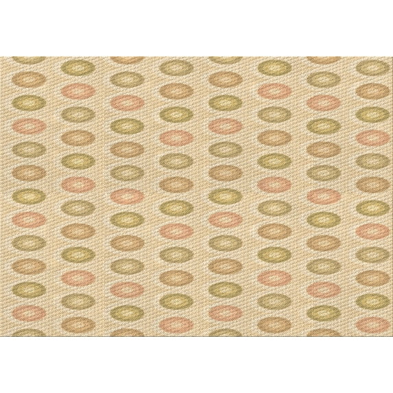 Ahgly Company Indoor Rectangle Patterned Khaki Gold Area Rugs, 8' x 10'