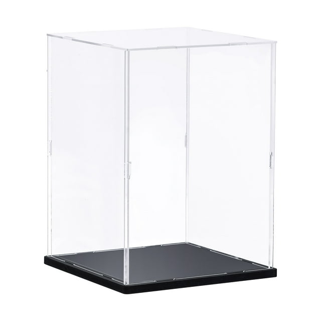 Unique Bargains Clear Display Case Acrylic Box, Assemble Transparent Box Dustproof Showcase 25x25x40cm for Collectibles, Craft