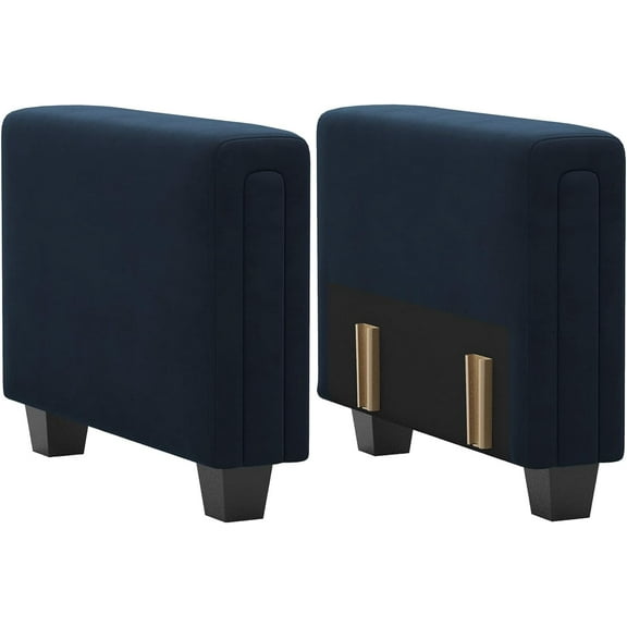Belffin Velvet Armrest Module for Modular Sectional Sofa Couch Side Armrest for Sectional Modular Couch Blue