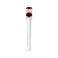 thumbnail image 6 of Angara Natural Ruby and Diamond Half Eternity Wedding Ring for Women in 14K White Gold (Size-3mm) – July Birthstone Jewelry (Ring Size - 10), 6 of 12