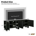 thumbnail image 2 of Harper & Bright Designs Modern Black TV Stand with Storage for 75" TV, Solid Media Console with Adjustable Shelves, Entertainment Center with Wavy Door, 2 of 13
