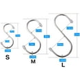 thumbnail image 3 of S Shape Hooks, 10 Pcs Stainless Steel Multipurpose Hook Heavy-Duty Hanging Hooks for Bathroom Bedroom Office Kitchen Garden (Medium), 3 of 5