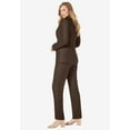 thumbnail image 3 of Jessica London Women's Plus Size Two Piece Single Breasted Pant Suit Set, 3 of 6