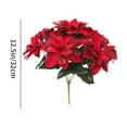 thumbnail image 3 of PEIBang Artificial Christmas Flowers,Poinsettia Flowers Christmas Decorations,Fake Flowers for Home Wedding Party Table Decorations, 3 of 6