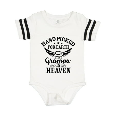 

Inktastic Handpicked for Earth by My Grampa in Heaven with Angel Wings Gift Baby Boy or Baby Girl Bodysuit