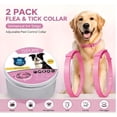 thumbnail image 3 of JUELEO 2-Pack Dog Collars for F lea and T ick Control—Universal Adjustable Pe st Control Collars for Pets,Waterproof,Pink, 3 of 9