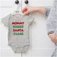 thumbnail image 5 of Christmas Mommy Kissed Santa Claus Romper Boys or Girls Infant Baby Brisco Brands 12M, 5 of 6
