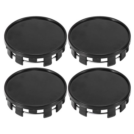 Unique Bargains 4pcs Black Vehicle 54mm Dia 10 Clips Wheel Tyre Center Hub Caps Cover