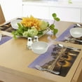 thumbnail image 4 of Ambesonne Landscape Place Mats Set of 4, Old Bridge European, Standard Size, Amber Lilac, 4 of 6