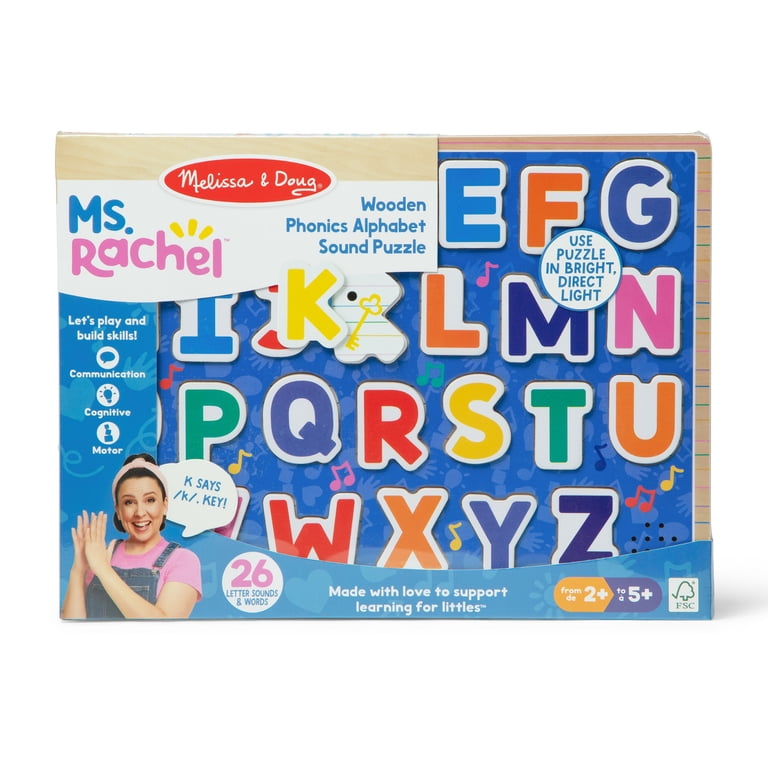 Ms. Rachel Wooden Phonics Alphabet Sound Puzzle, 26 Pieces photo 3
