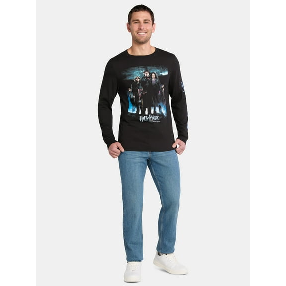 Harry Potter Unisex Goblet of Fire Graphic Tee with Long Sleeves, Sizes S-XL