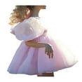 thumbnail image 4 of Robe Mini en Tulle Bouffante pour Femmes Col Carré Manches Bouffantes Robe de Princesse Française Fée Robe Courte Romantique à Volants en Maille, 4 of 9