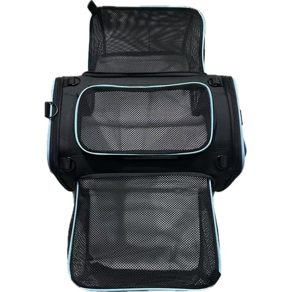 Asunby Pet Carrier, Large Soft-Sided Cat and Dog Carrier with 4-Side Expandable & Removable Fleece Pad, 2 Cats
