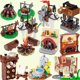 thumbnail image 2 of Bloques de construcción de ciudad medieval MOC, muebles de cocina, casa, dormitorio, comedor, figuras de soldados, casco, ladrillos para ensamblar, juguetes, 2 of 4