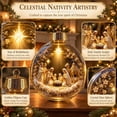 thumbnail image 4 of MYUNNIL Light Up Christmas Globe Ornaments, 3" Religious Clear Nativity Scene Hanging Ball Decoration with Built-In Warm LED Light, Cute Waterproof Seasonal Pendant for Tree Home Decor, 4 of 7