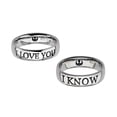 thumbnail image 2 of Juego de anillos STAR WARS I Love You/I Know de acero inoxidable, 2 of 2