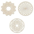 thumbnail image 1 of Mandala Wooden Wall Art Set of 3, Flower of Life Lotus and Boho Ornate, Birch Wood Plywood Rustic Wall Art Accent for Hallway Bedroom Living Room and Offices, 11.4" X 11.4" X 0.1", by Ambesonne, 1 of 4