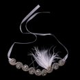 thumbnail image 2 of Venda de Pelo Banda de Cabello de Pavo Artificial Diamante de Imitación Adorno Novia Boda Salvador Diamantes de imitación diadema, 2 of 10
