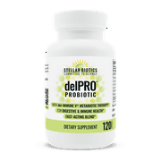 Stellar Biotics - delPRO PROBIOTIC (Enhanced with del-IMMUNE V) - Powerful Probiotic & Prebiotic Blend - Promotes Optimal Gut Health & Digestion - Balances Immune System & Mood (120 Capsules)