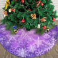 thumbnail image 4 of Snowflake Purple Christmas Tree Skirt 30" For Xmas Halloween New Year Ornaments Decoration Holiday Party Home Tree Mat Decor, 4 of 5