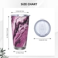 thumbnail image 3 of 20oz Car Cup Three-Piece Set Of Single Silver Edge No Smell Easy To Carry Heat Preservation For Daily Car Sports Travel Darkmagenta Marble_1, 3 of 8