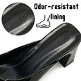 thumbnail image 4 of CHICVOMEY Womens Bow Knot Block Heel Mule Sandals Square Toe Open Toe Patent Leather Slide Heels Slip on Chunky Heel Slippers for Summer Party Wedding Daily Wear, 4 of 7