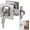 Satin Nickel, variant on Square Pocket Door Lock, Satin Nickel Pocket Door Hardware, Sliding Pocket Door Lock with Key, Flush Pocket Door Latch for Bed/Bath