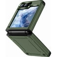 thumbnail image 5 of Rizz Case and Belt Clip Combo for Samsung Galaxy Z Flip 6 Phone, Nakedcellphone Rugged Hybrid Cover [with Hidden Hinge Panel Protection] and Rotating Holster Holder for Z Flip6  - Olive Green, 5 of 10