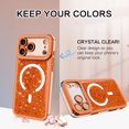 thumbnail image 5 of DOMAVER Magnetic Glitter Case for iPhone 18 Pro Max Case / iPhone 17 Pro Max Case 6.9", MagSafe Compatible, Crystals and Camera Protector, Sparkly Protective Cover, Orange, 5 of 8