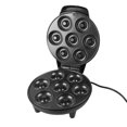 thumbnail image 3 of Mini máquina para hacer donuts, 1200 W, 7 agujeros, prensa eléctrica para donuts con revestimiento antiadherente para desayunos, postres, bocadillos, color negro, 3 of 15
