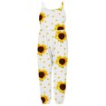 thumbnail image 4 of KkSLirnhs Size 2Y-10Y Toddler Girls Kids Printing Jumpsuit Playsuit Strap Romper Summer Outfits Clothes White 3 Years, 4 of 5