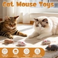 thumbnail image 3 of 16 Pack Interactive Cat Mice Toys - Plush Catnip Mouse Shaped Biting Toys for Indoor Cats - Realistic Design in 8 Colors, 3 of 14