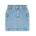 thumbnail image 4 of Delliss Denim Skirts For Woman Stretch Wrap Hip Woman Denim Skirts Light Blue S, 4 of 7