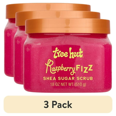 (3 pack) Tree Hut Raspberry Fizz Shea Butter Sugar Body Scrub 18 oz