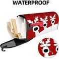 thumbnail image 3 of Merry Christmas Elk Mailbox Cover 21x18 Inch, Red Christmas Reindeer Post Letter Box Covers, New Year Holiday Xmas Magnetic Waterproof Mail Wraps for Outdoor Yard Garden Standard Mailbox Decor, 3 of 6