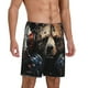 thumbnail image 2 of Fotbe Urban Bear With Headphones Pantalones Cortos de Pijama para Hombre, Ropa de Dormir, Pantalones de Pijama Cortos para Hombre-Medium, 2 of 6
