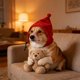 thumbnail image 5 of Pisexur Suministros para mascotas Gorro de invierno a prueba de viento para mascotas, capucha para perro, calentador de orejas para clima frío, correa ajustable para la bperros, gatos y animales, 5 of 6