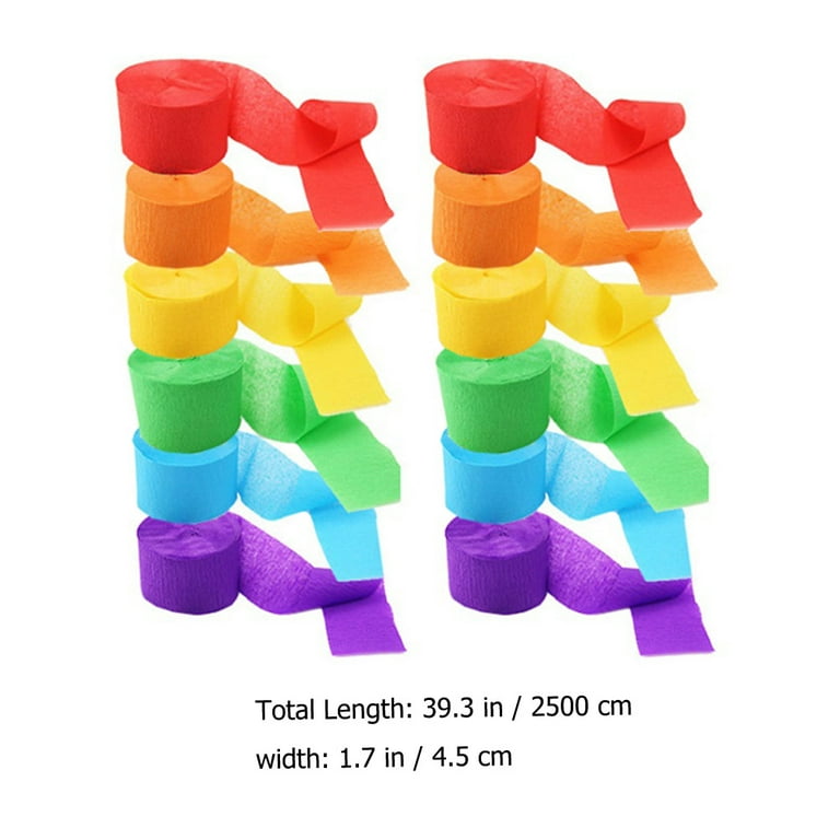 25M Macaron Pastel Crepe Streamers Roll Paper Backdrop Pastel Rainbow  Unicorn Birthday Party Baby Shower Christening